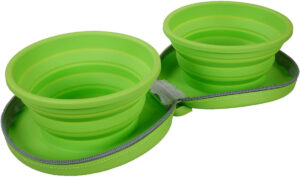 Zip Up Dual Dog Travel Bowls